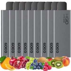 10PCS OF HQD SLICK 6000 PUFFS