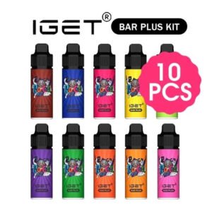 10PCS OF IGET BAR PLUS 6000 PUFFS