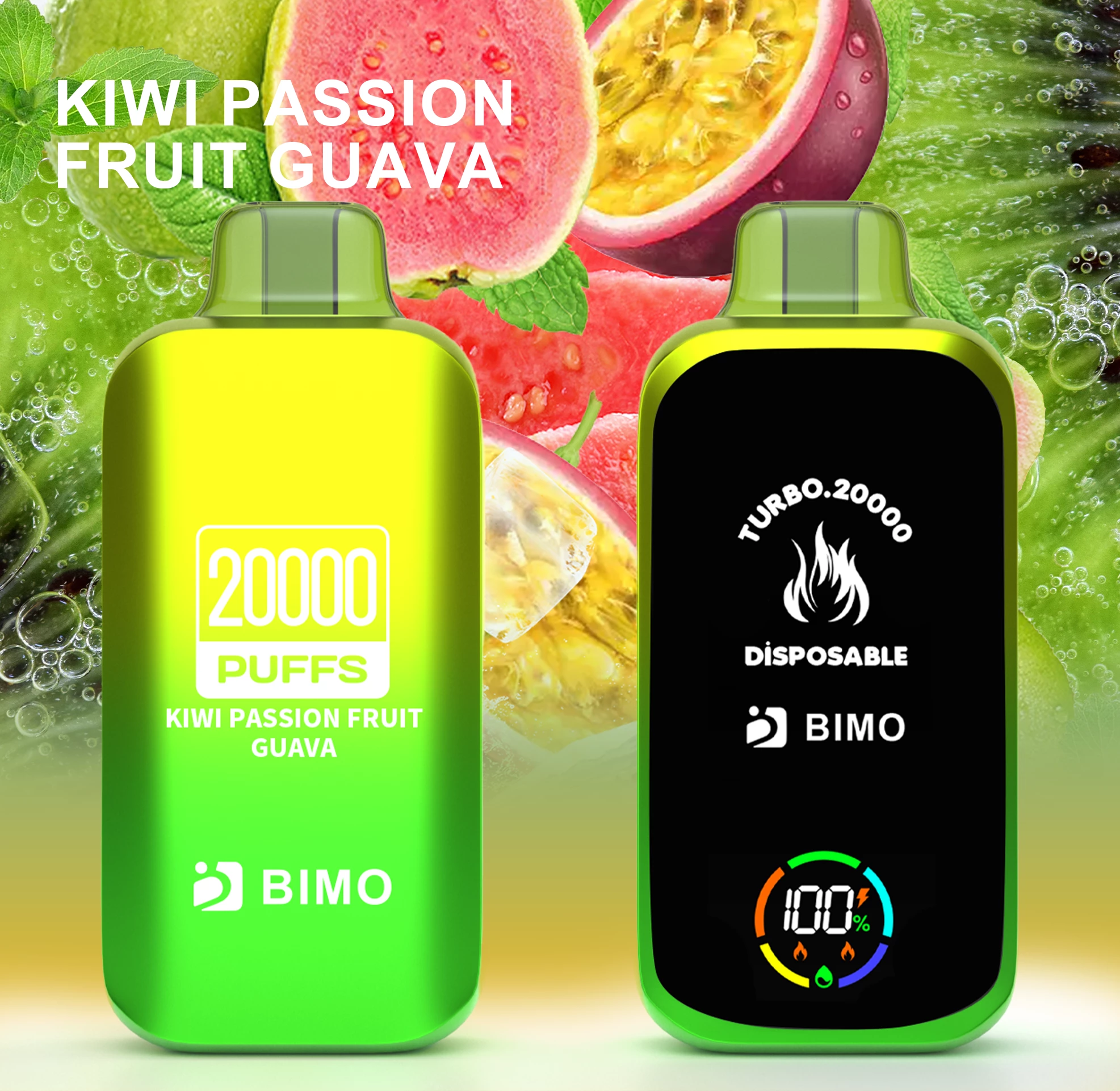 BIMO Turbo 20000 Puffs – Passion Fruit Kiwi Guava