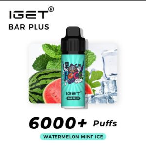 IGET BAR PLUS WATERMELON MINT ICE 6000 PUFFS