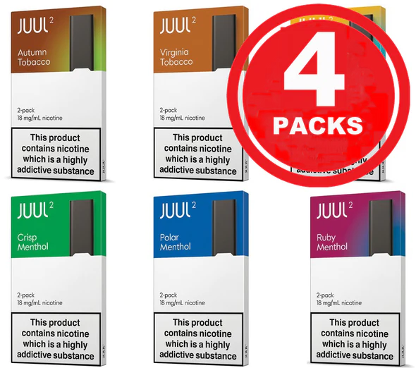 JUUL 2 Pods x 4 PACKS
