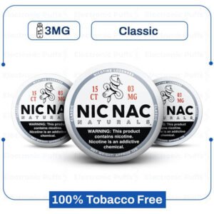 Nic Nac Classic 3mg Nicotine Pouches – 5 Cans
