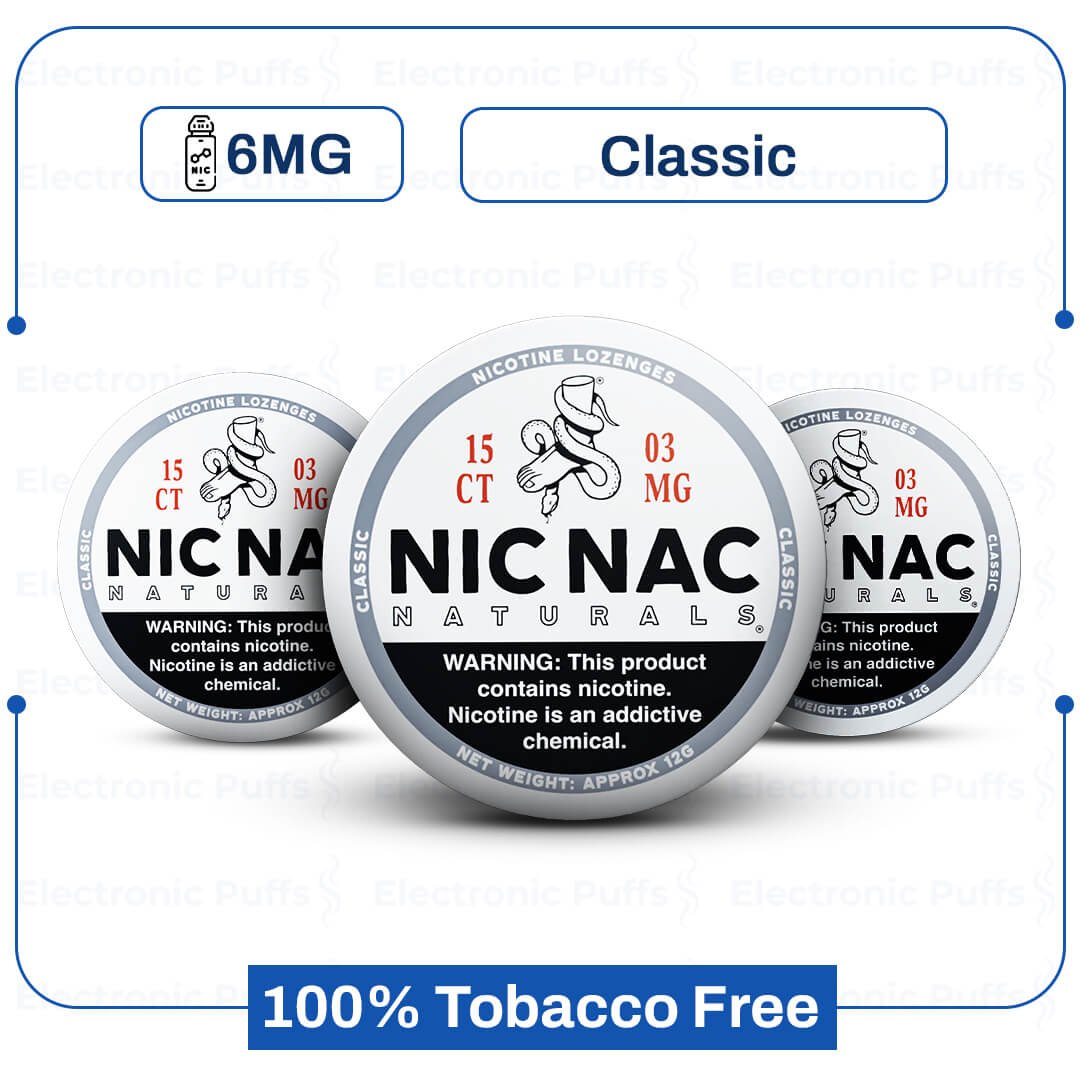 Nic Nac Classic 6mg Nicotine Pouches – 5 Cans