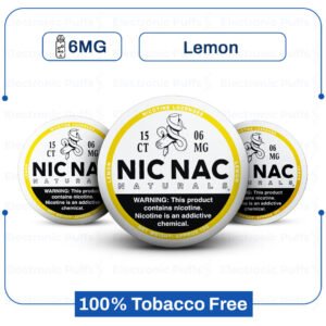 Nic Nac Lemon 6mg Nicotine Pouch – 5 Cans