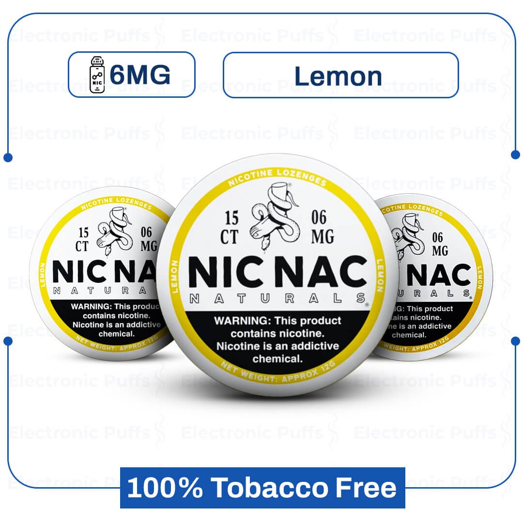 Nic Nac Lemon 6mg Nicotine Pouch – 5 Cans