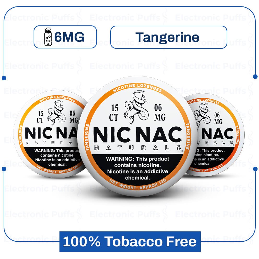 Nic Nac Tangerine 6mg Nicotine Pouches – 5 Cans