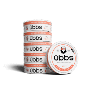 Übbs Peach Passion Nicotine Pouches Roll of 5 cans