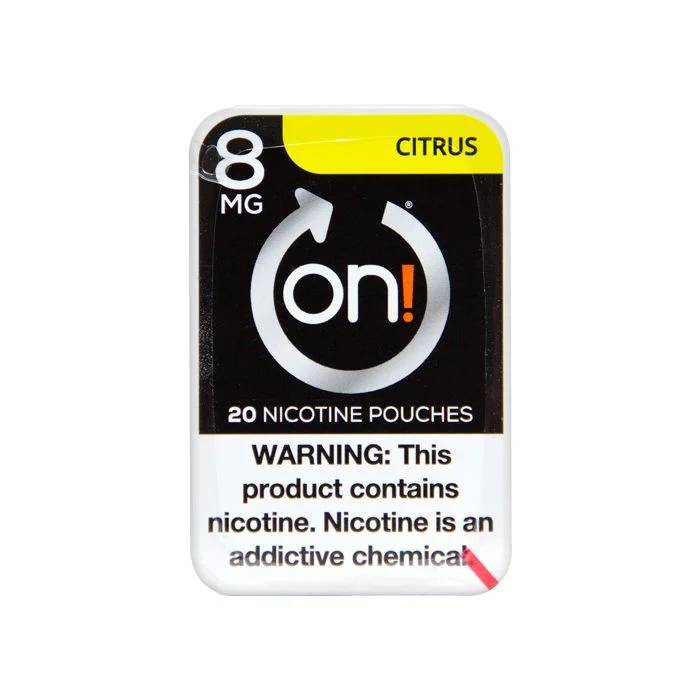 ON! 8MG CITRUS MINI DRY NICOTINE POUCHES