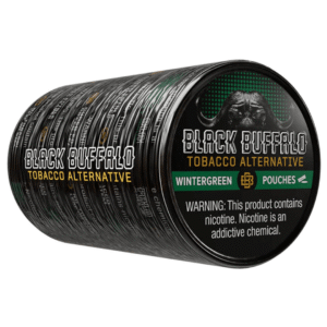 Black Buffalo Wintergreen Nicotine Pouches – 5 Can Roll