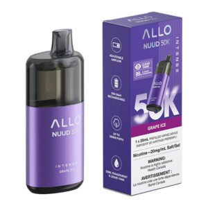 Grape Ice Allo Intense Nuud 50K Disposable Vape Device
