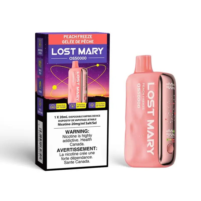 Peach Freeze Flavour Lost Mary OS50000 Disposable Vape-NEW - Image 2