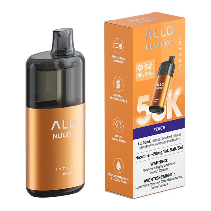 Peach Allo Intense Nuud 50K Disposable Vape Device