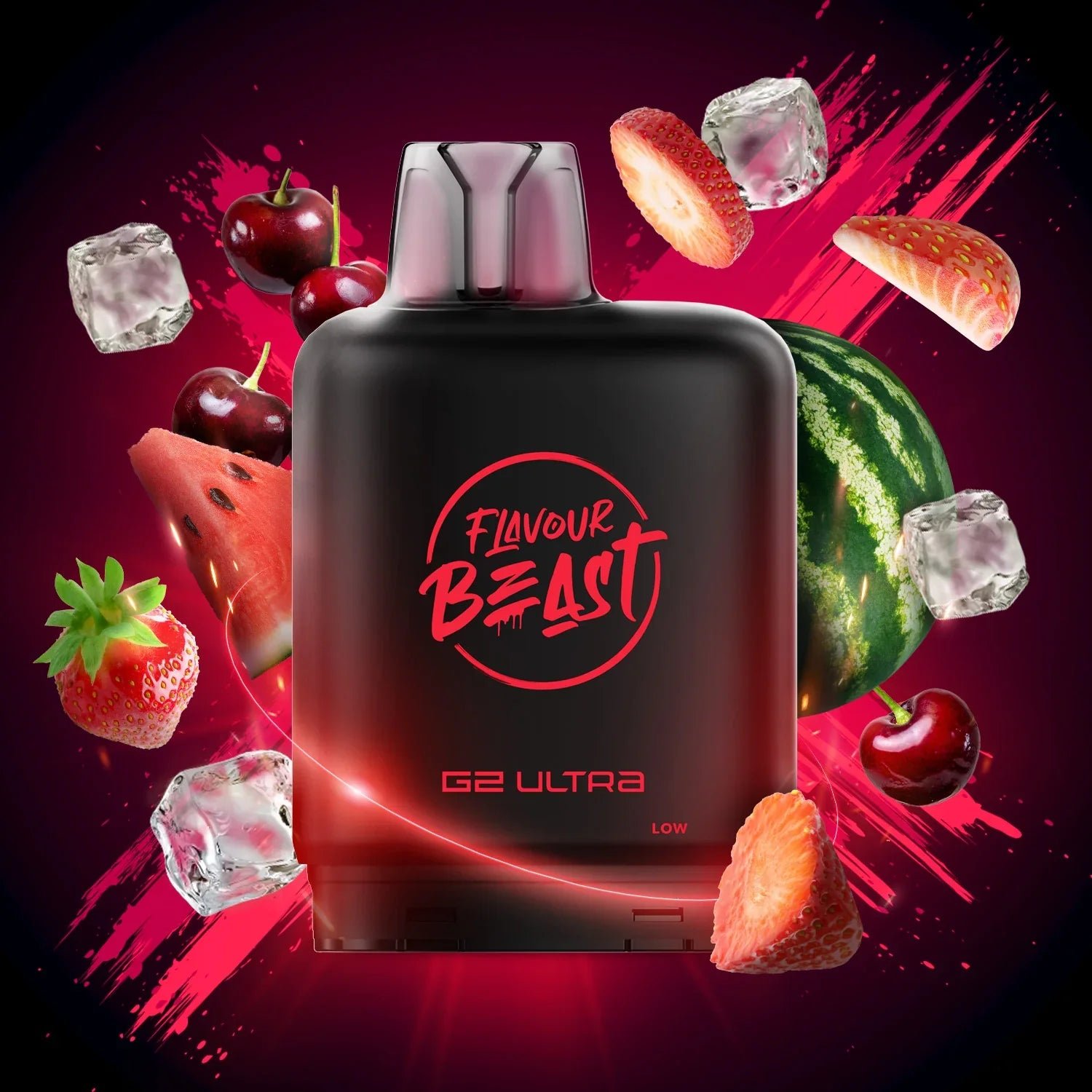 Strawberry Cherry Watermelon (Iced) - Level X Flavour Beast G2 Ultra 50K