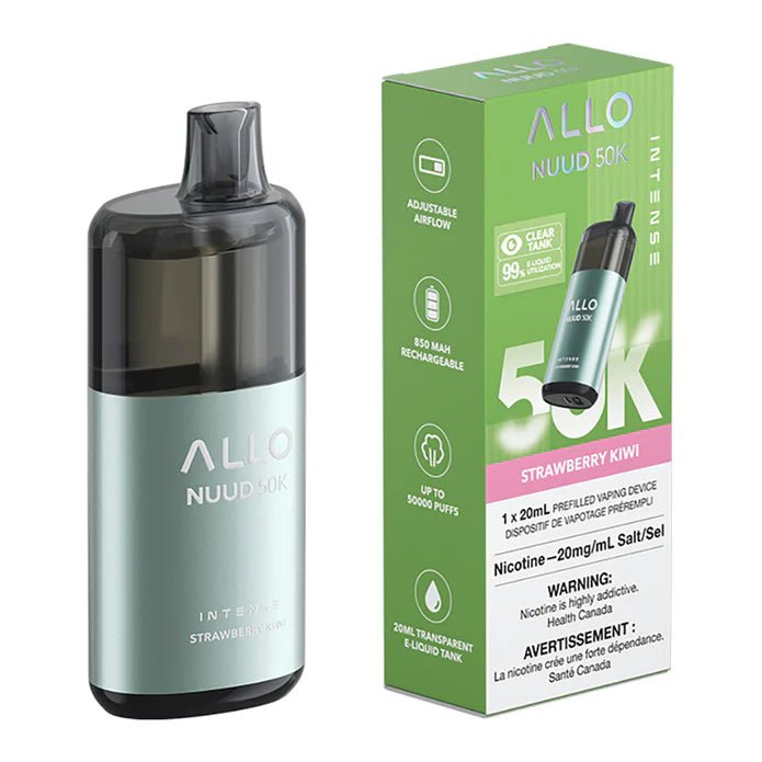 Strawberry Kiwi Allo Intense Nuud 50K Disposable Vape Device