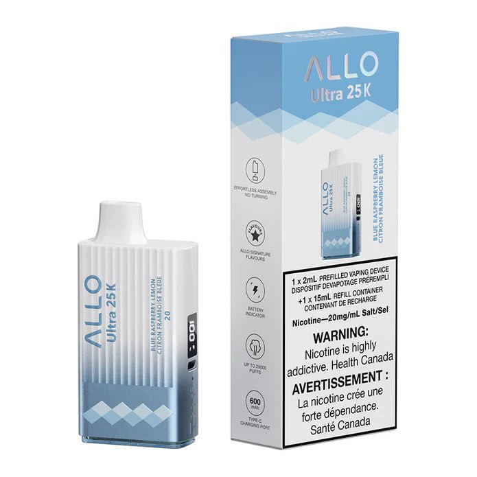 Blue Raspberry Lemon 17ml Allo Ultra 25K Disposable Vape