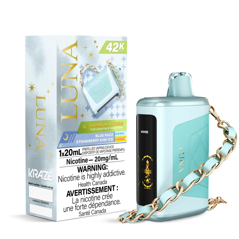 Blue Razz Strawberry Kiwi Ice Kraze Luna 42K Disposable Vape