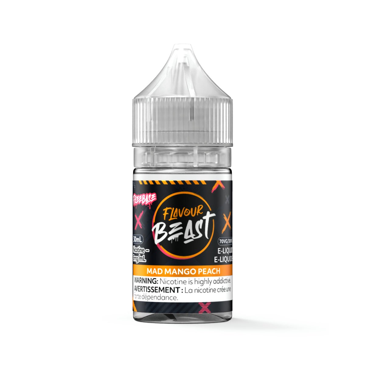 Mad Mango Peach - Flavour Beast E-Liquid Freebase 30ML'