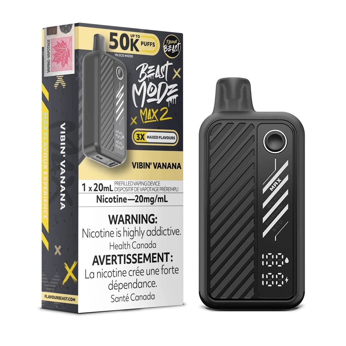 Vibin' Vanana Flavour Beast Beast Mode Max 2 50K Disposable Vape