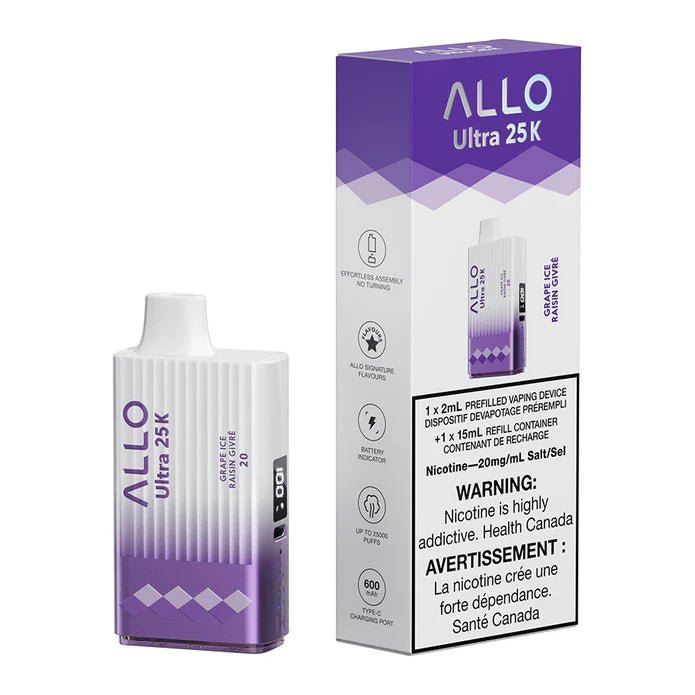 Grape Ice 17ml Allo Ultra 25K Disposable Vape