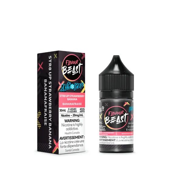Str8 Up Strawberry Banana Iced-Flavour Beast E-Liquid Salt 30ML'