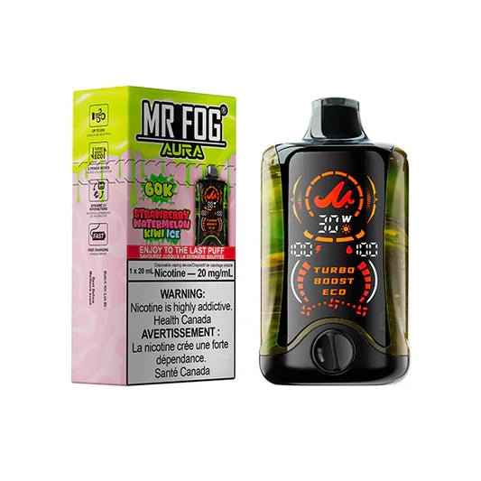 Strawberry Watermelon Kiwi Ice Mr. Fog Aura 60K Disposable Vape